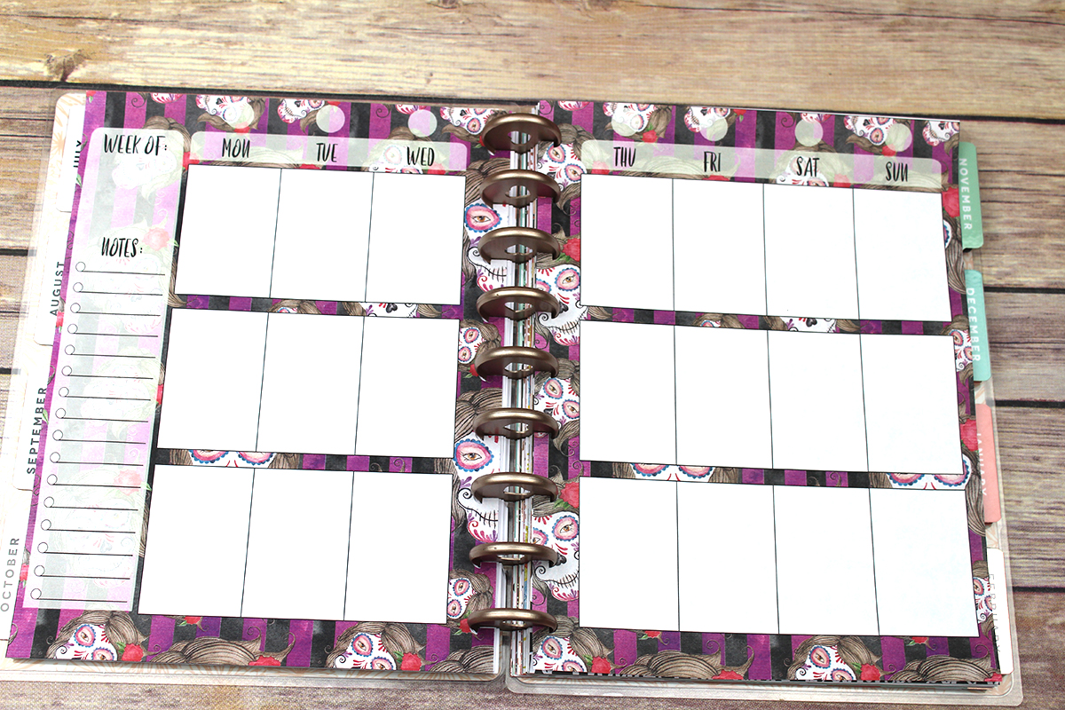 Happy Planner PRINTABLE, Weekly Insert Refill, Halloween, Sugar Skull ...