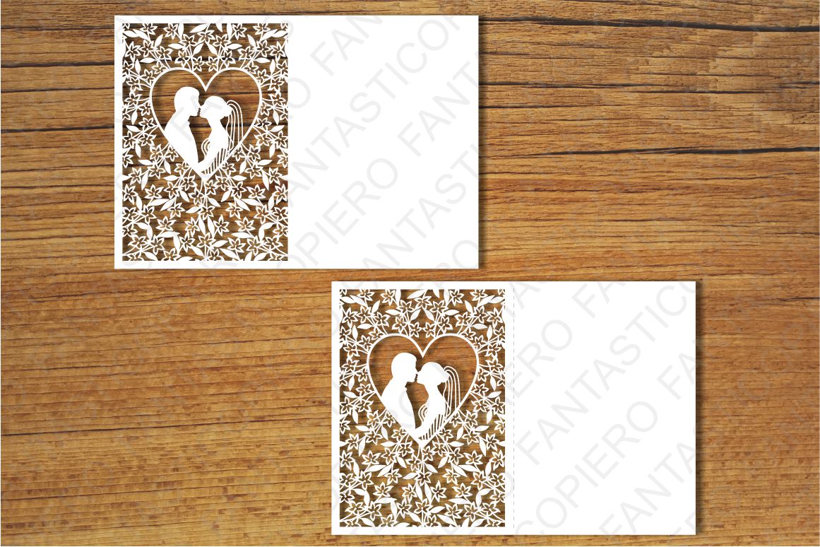 Wedding cards 3 SVG files for Silhouette and Cricut.