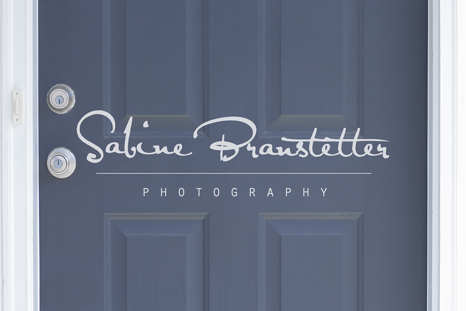 Styled Stock Photography Blue Front Door Mockup