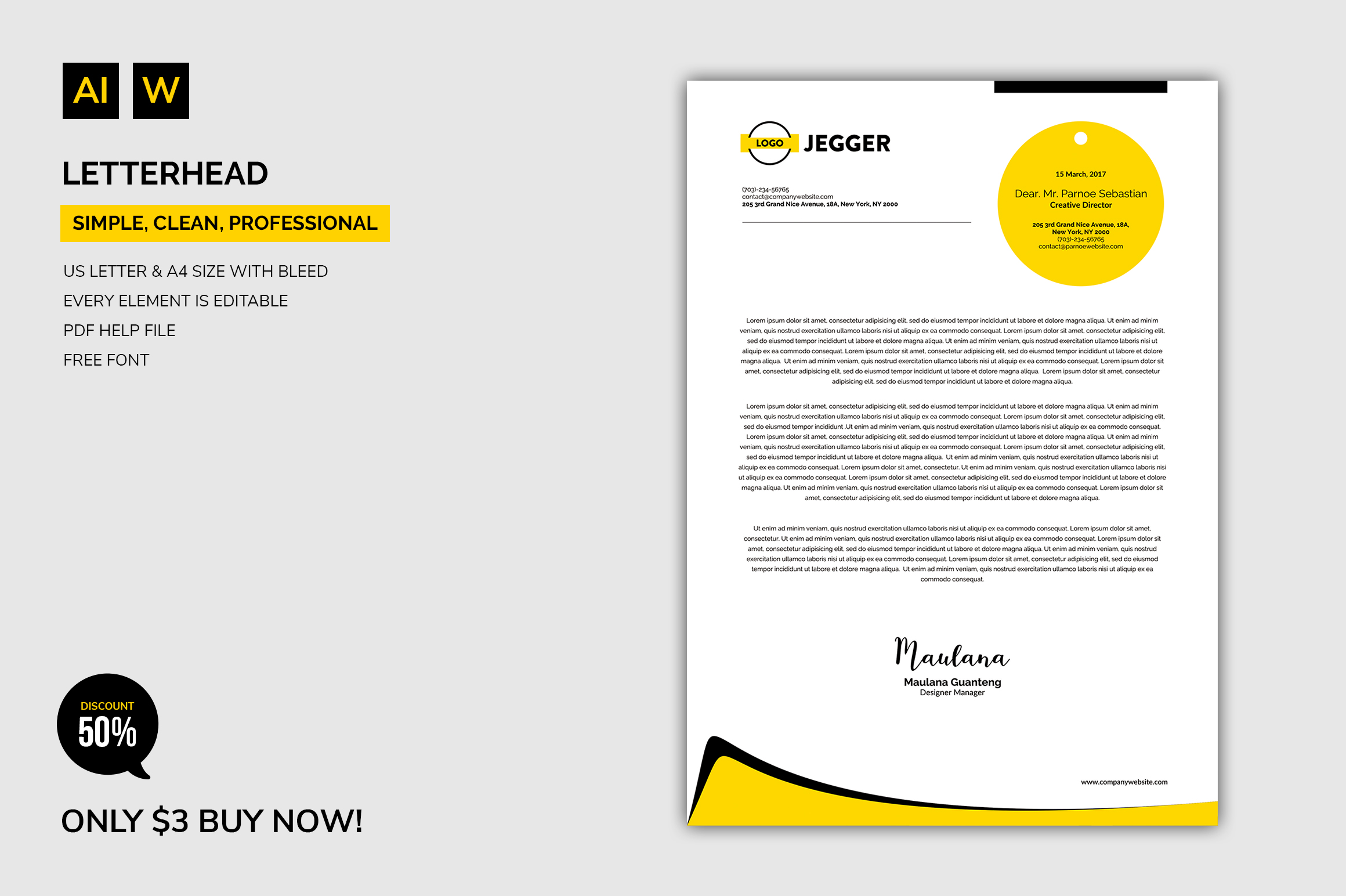 Letterhead (78096) Branding Design Bundles