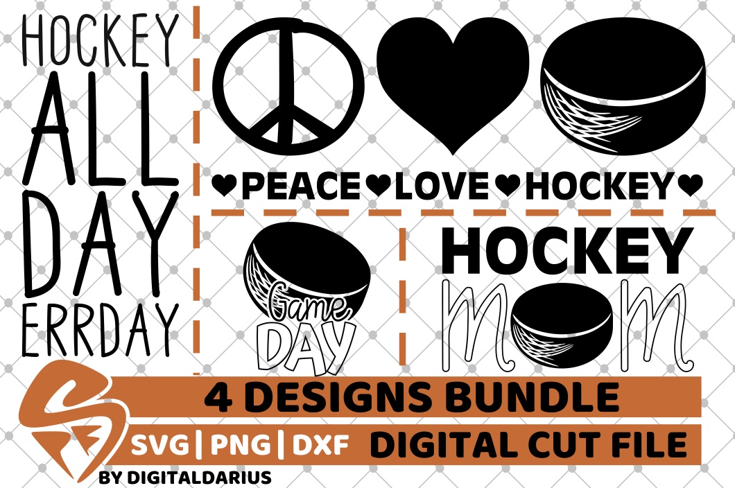 Download 4x Hockey Designs Bundle svg, Hockey svg, Quote svg, Puck ...