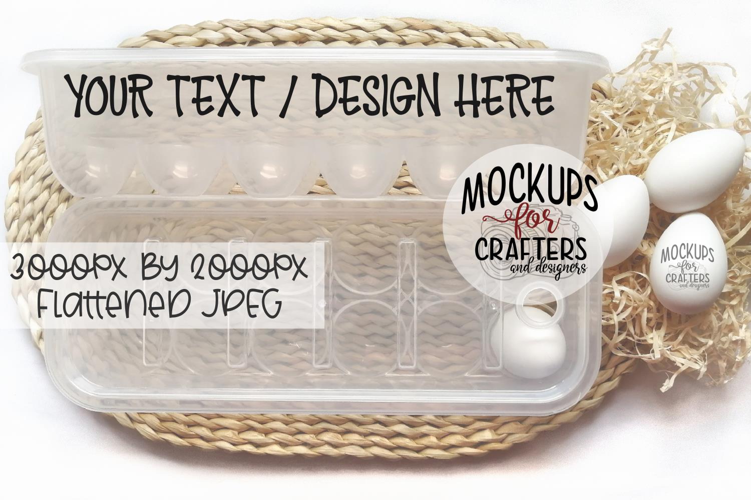 Dollar Tree Egg Holder / Egg Carton MOCKUP