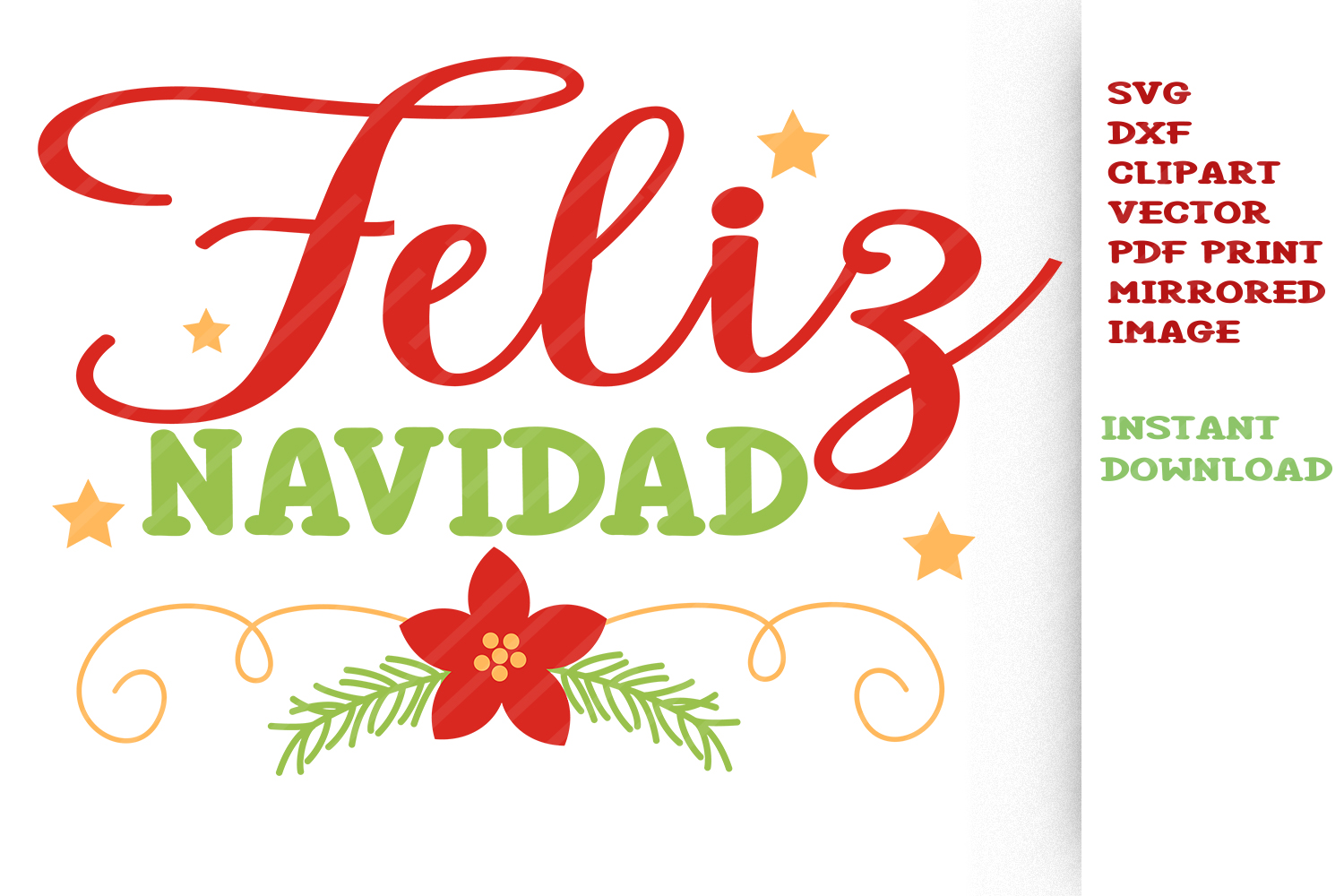 Feliz Navidad SVG Cut files Clipart Vector Christmas svg (127081