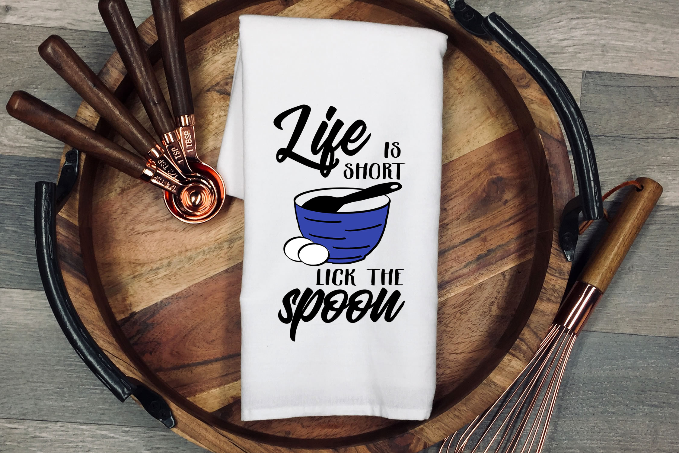 Download Life is Short Lick the Spoon svg, funny kitchen towel svg