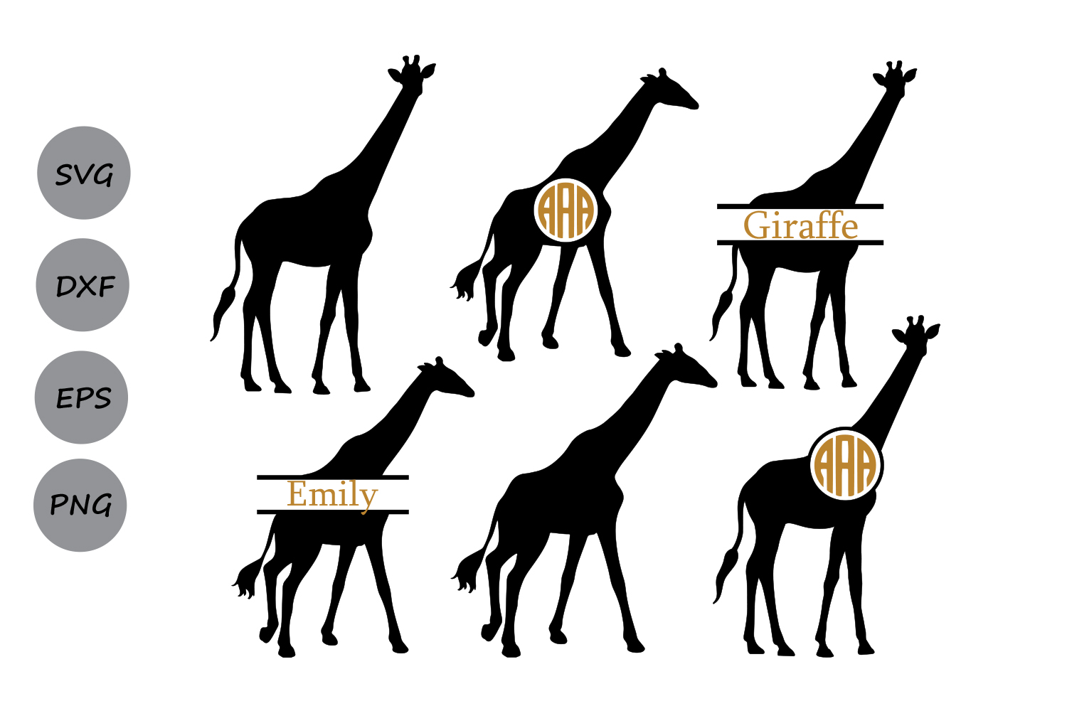 Download Giraffe SVG File, giraffe monogram svg, Giraffe Cut File, animal svg, giraffe silhouette files ...