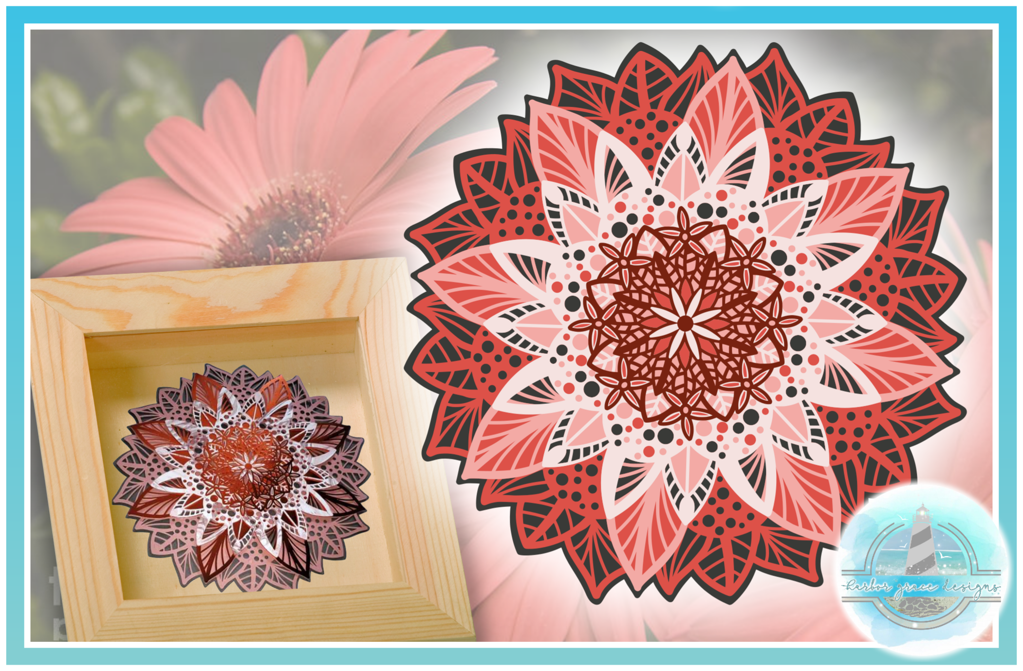 Download 3D Floral Mandala Multi Layered Mandala SVG