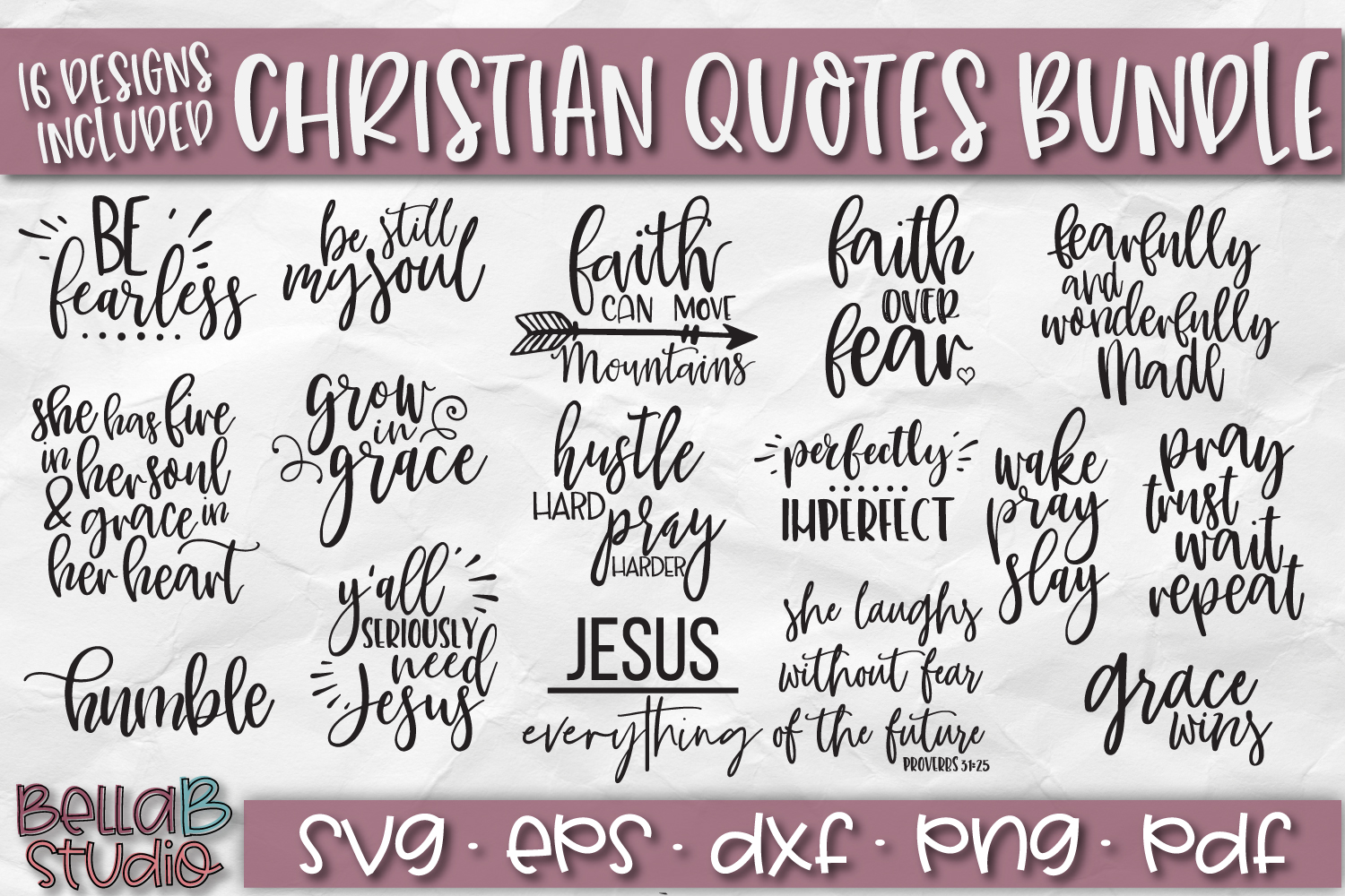 Christian Quotes SVG Bundle, Christian SVG Cut Files (146276) | SVGs | Design Bundles