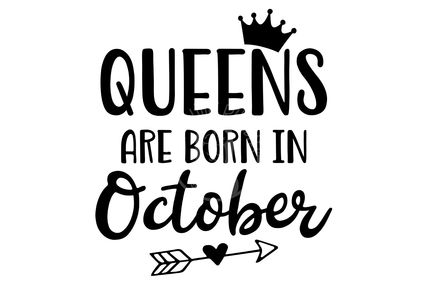 Download Queens are born in October Birthday svg dxf clipart vector ...