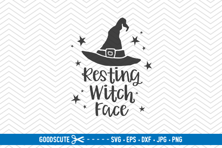 Resting Witch Face | Halloween - SVG DXF JPG PNG EPS