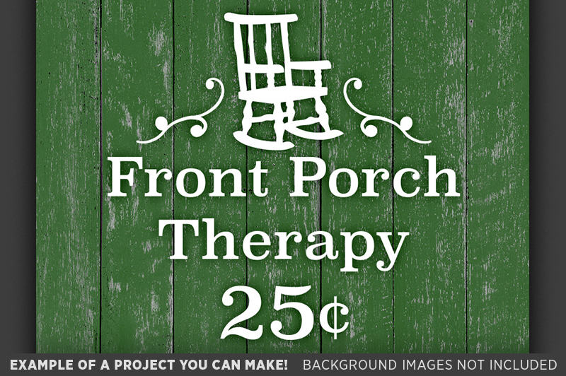 Download Front Porch Therapy SVG File - Funny Country Sign Svg File - Farmhouse Rocking Chair Wall Decor ...