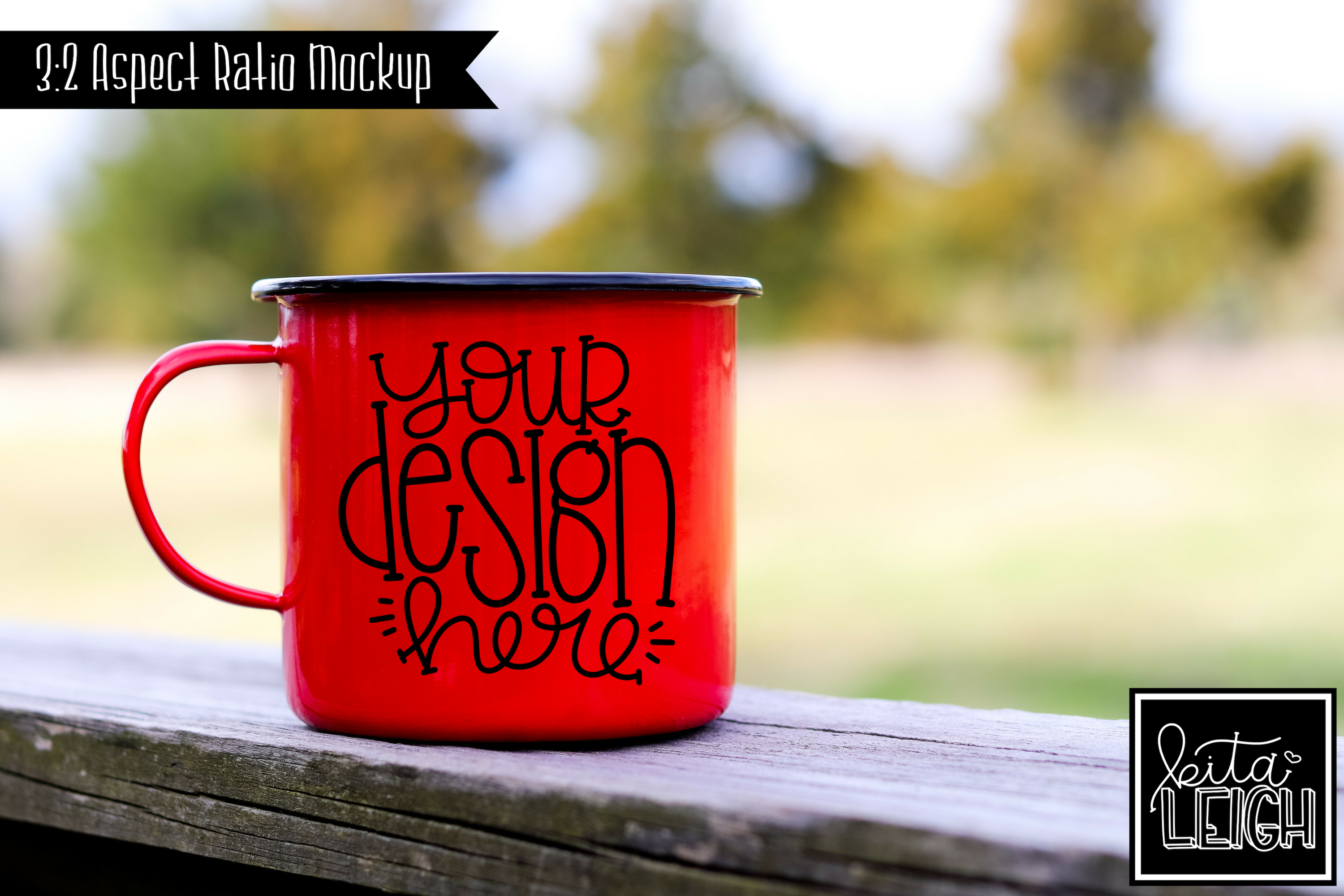 Download Red Campfire Mug Camping Mockup