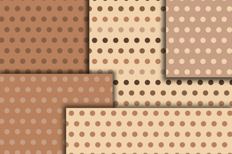 Polka dot brown digital paper (143837) | Papers | Design Bundles