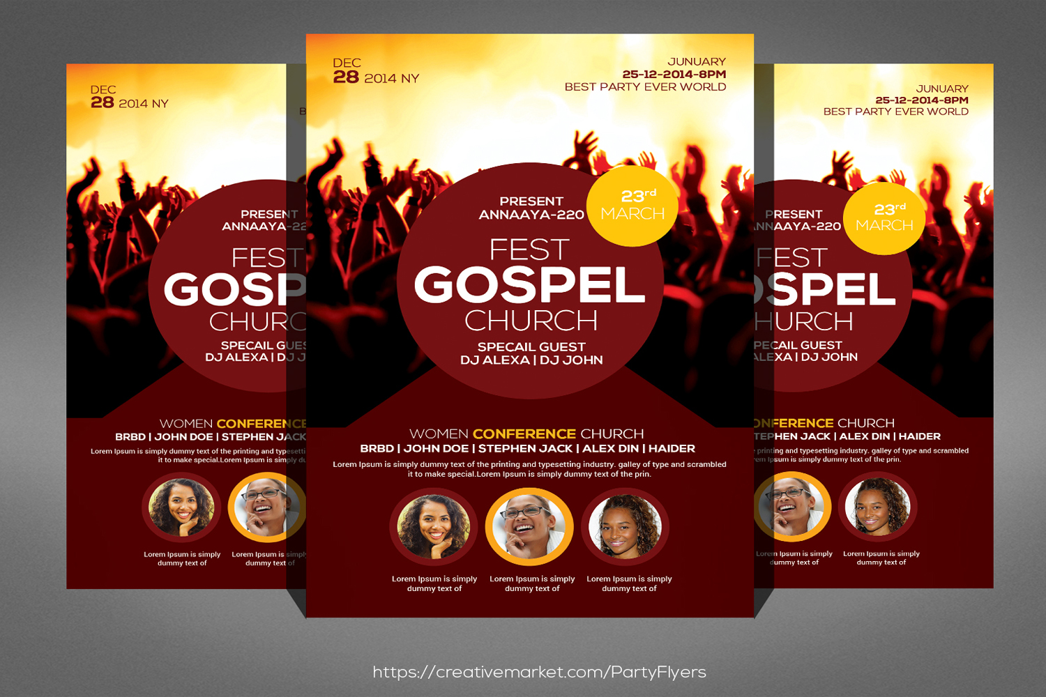 Gospel Fest Flyer (140384) | Flyers | Design Bundles