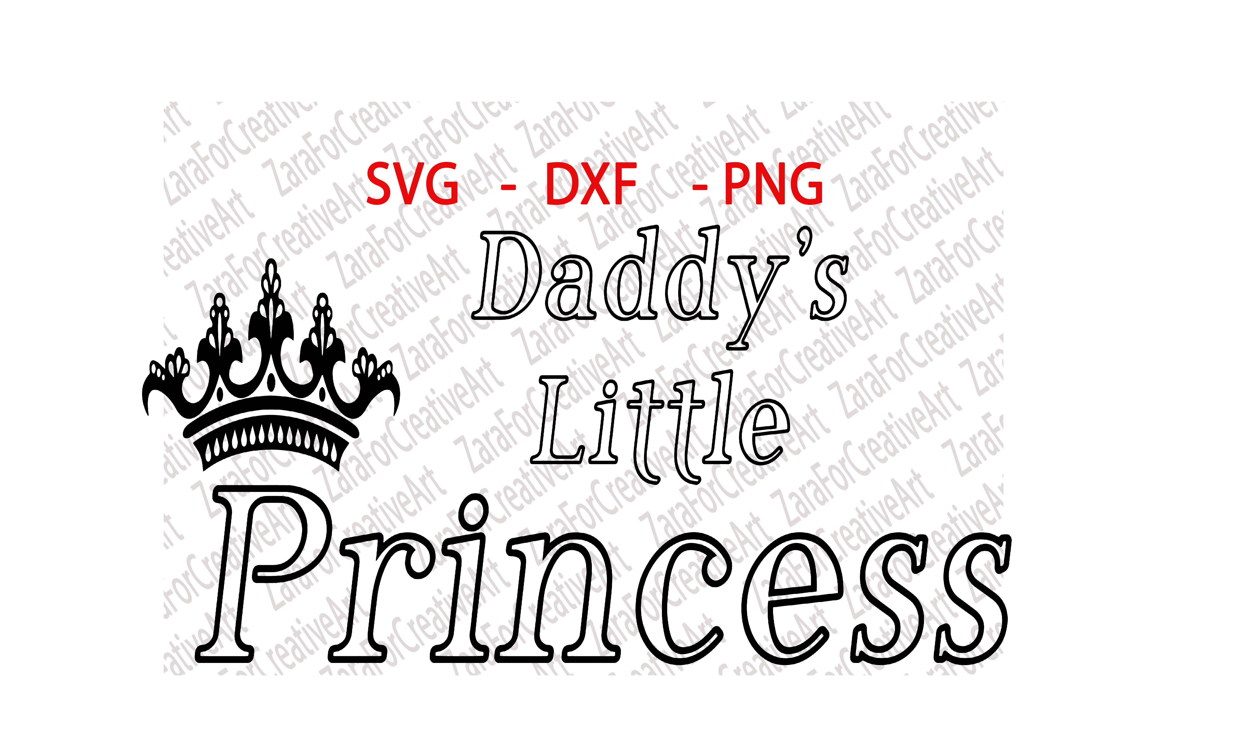 Daddy's Little Princess ,SVG , DXF , PNG (87541) | SVGs ...