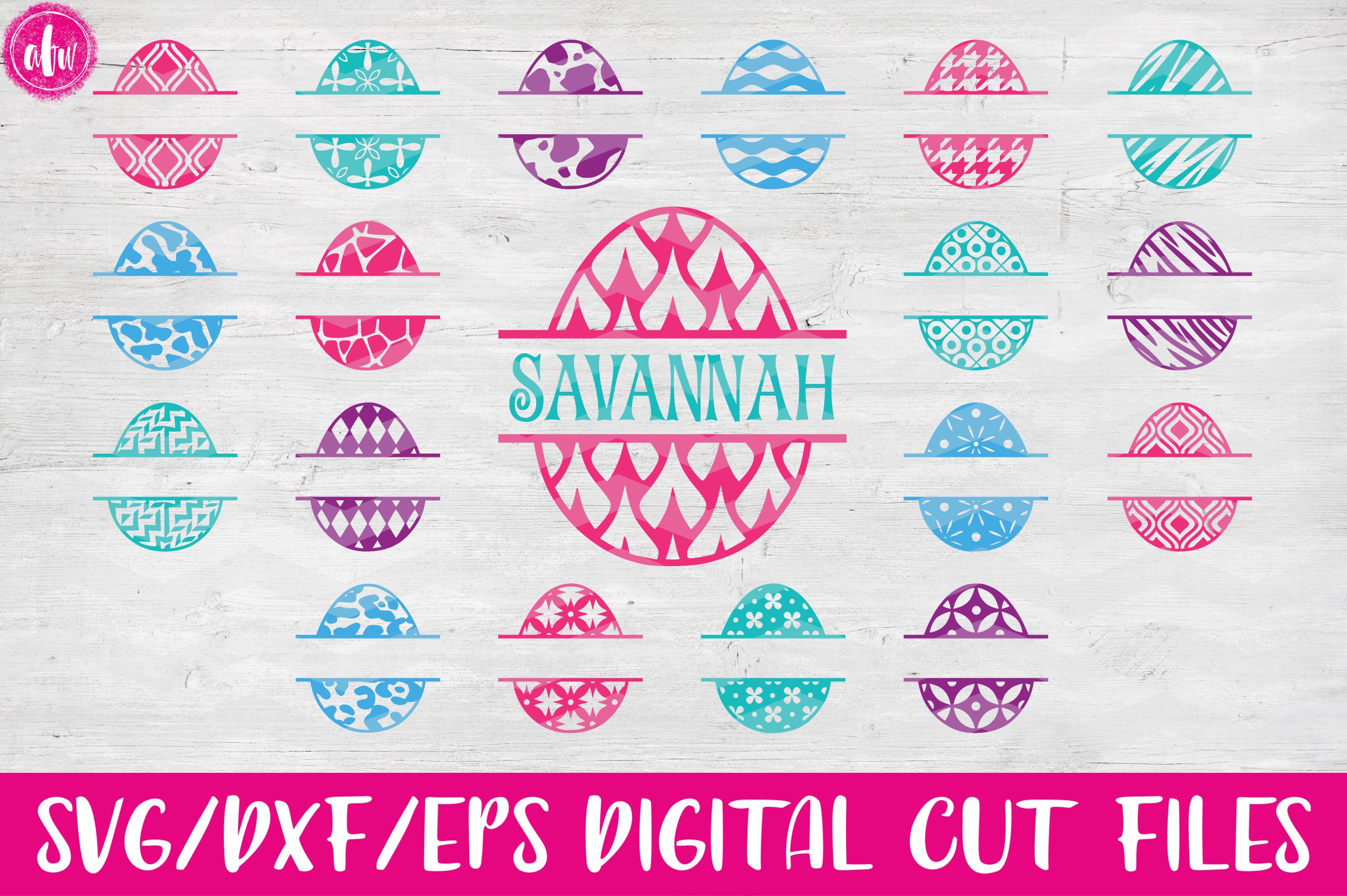 Download Split Easter Eggs Bundle - SVG, DXF, EPS Cut Files (14396 ...