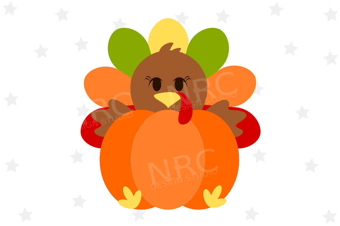 Turkey Pumpkin SVG File (111089) | SVGs | Design Bundles