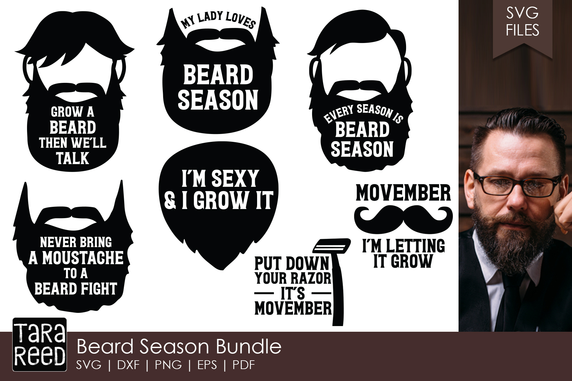 Download Beard Season - Beard SVG and Cut Files for Crafters