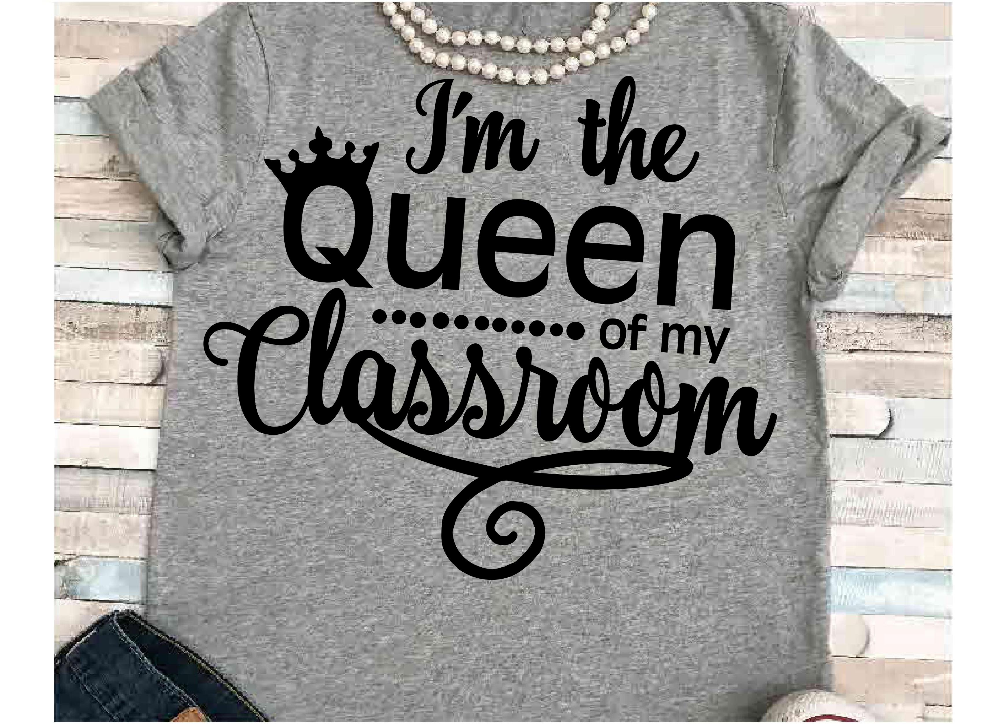 Download Teacher svg SVG DXF JPEG Silhouette Cameo Cricut math svg iron on Queen of my classroom