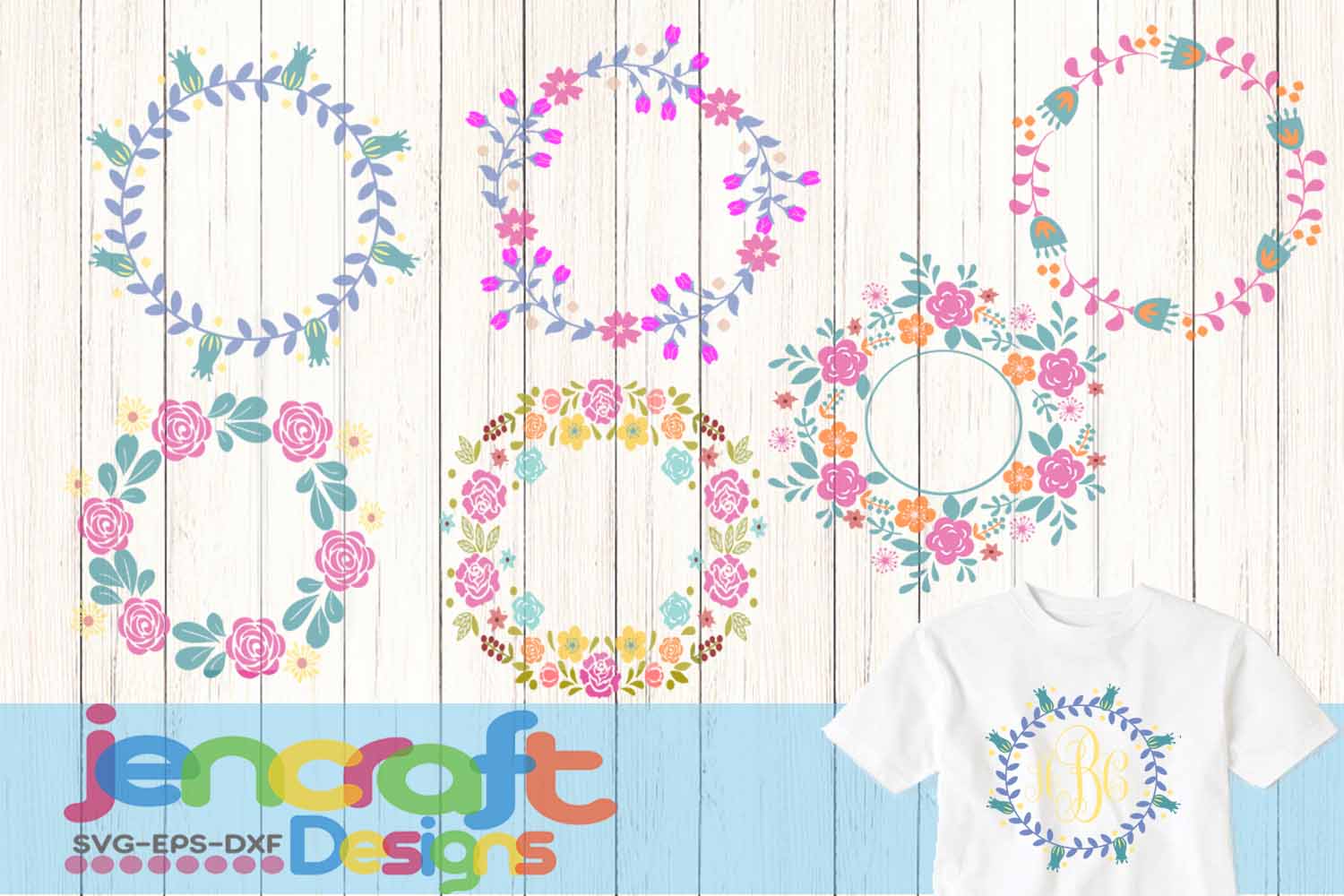 Download Floral SVG Flower Wreath SVG, Roses Monogram Frame SVG