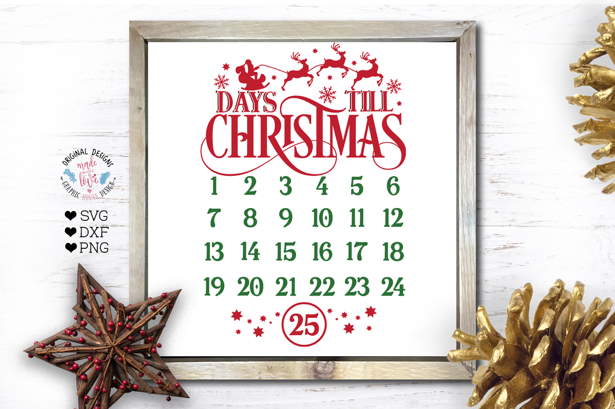 Days Till Christmas Countdown Calendar