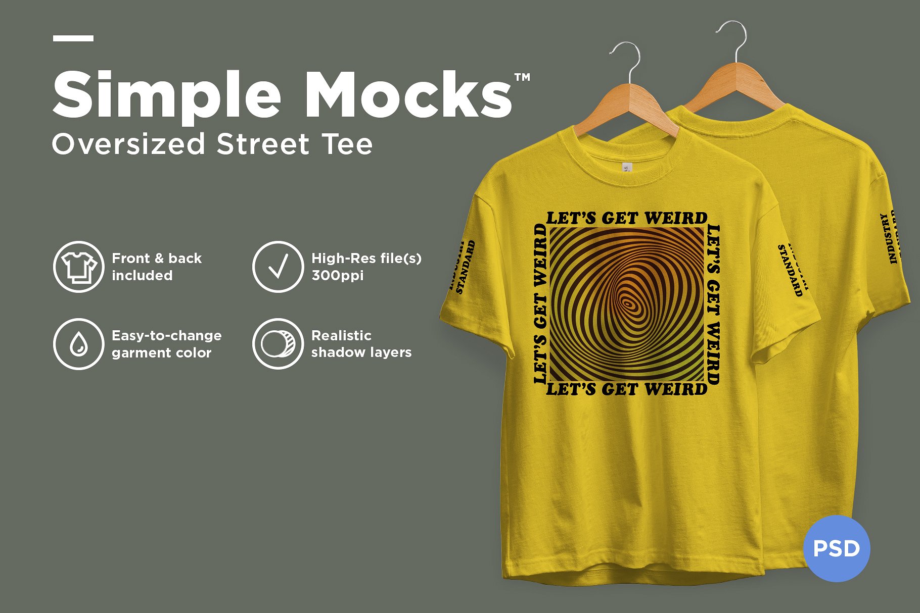 Download Oversized Street Tee Mockup (174372) | Mock Ups | Design ...