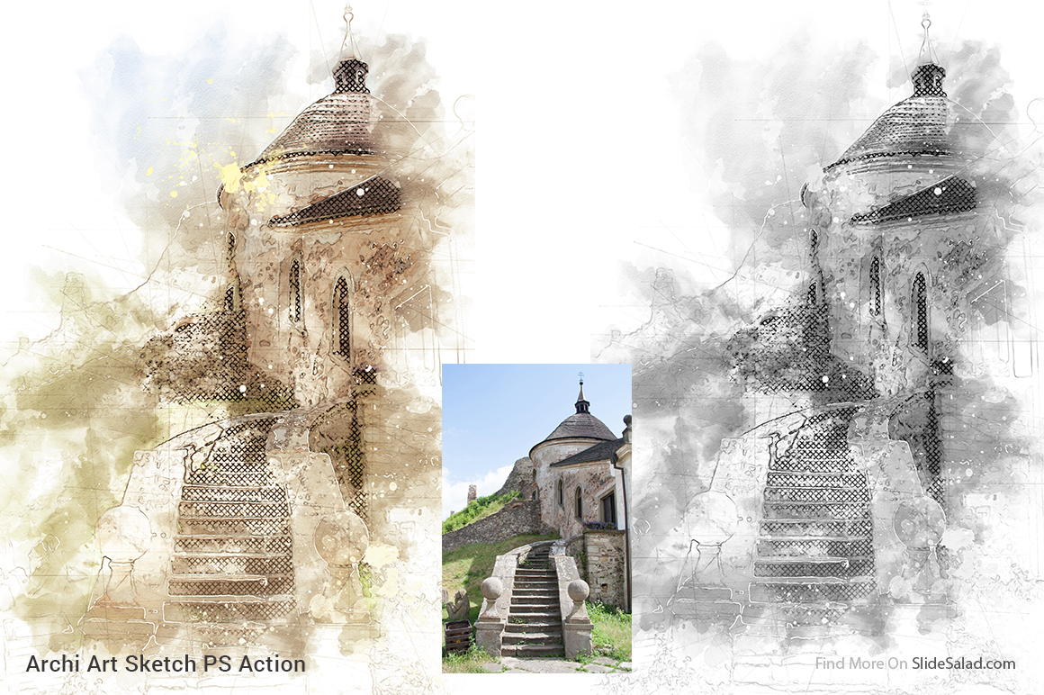 download archi sketch photoshop action free