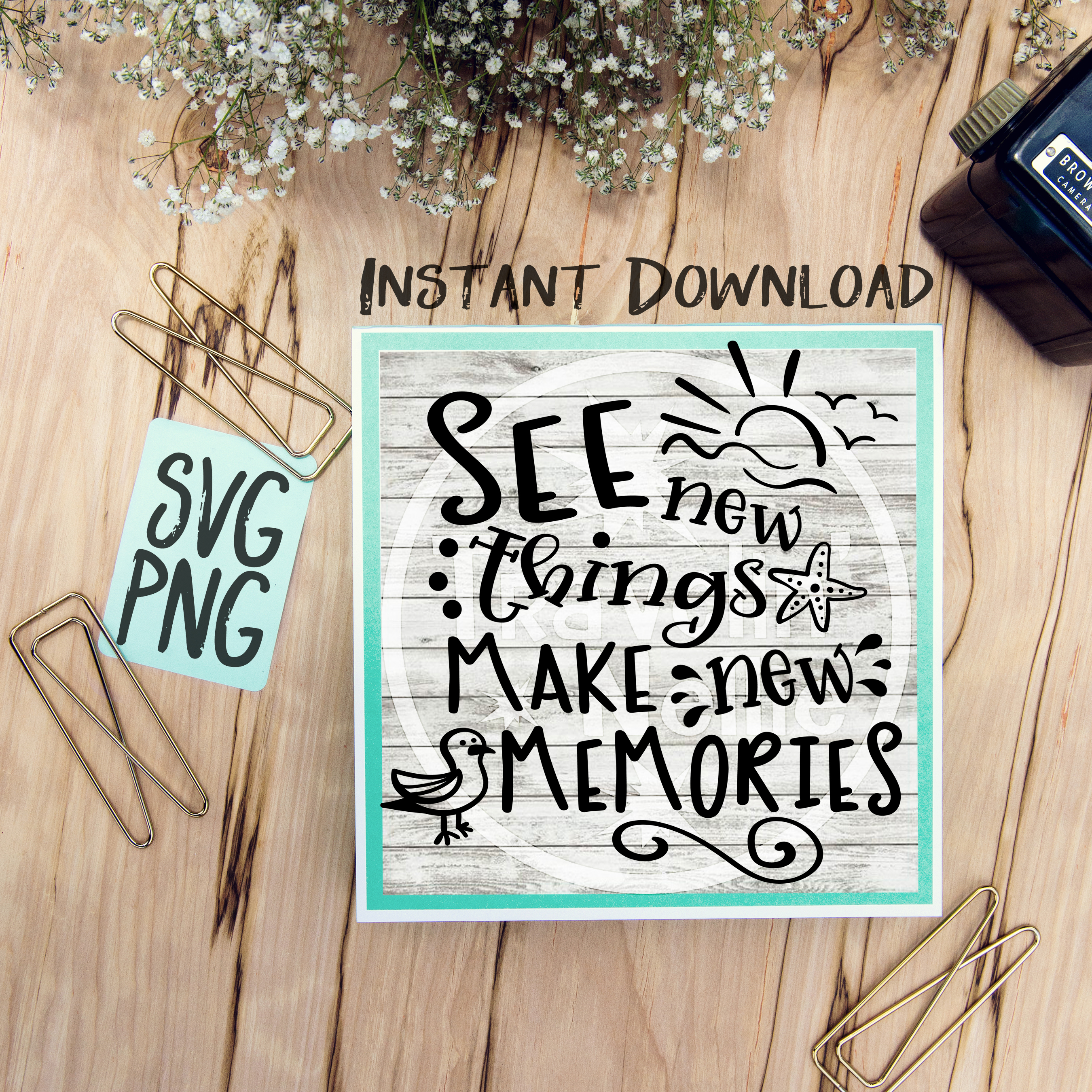 Download See New Things Make New Memories SVG PNG Cricut Cameo ...