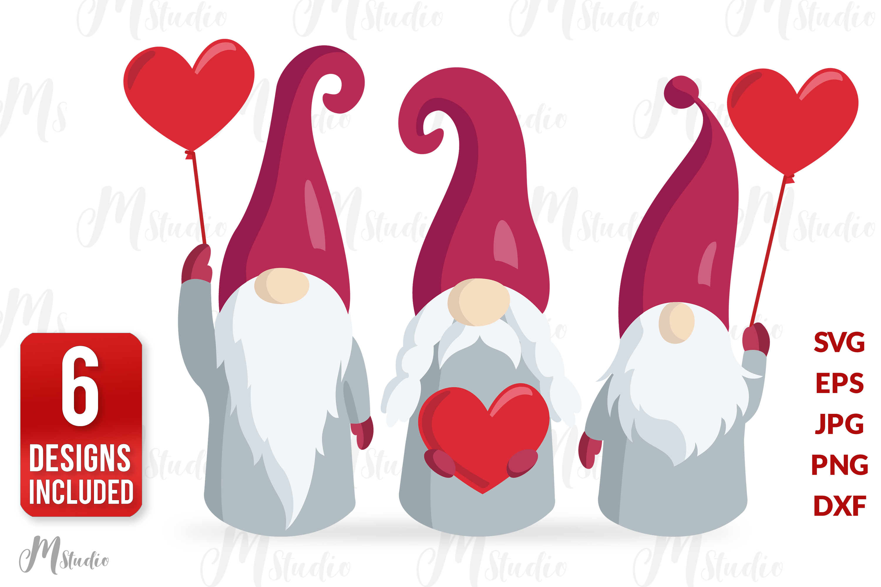 Valentine Gnomes Svg . V2