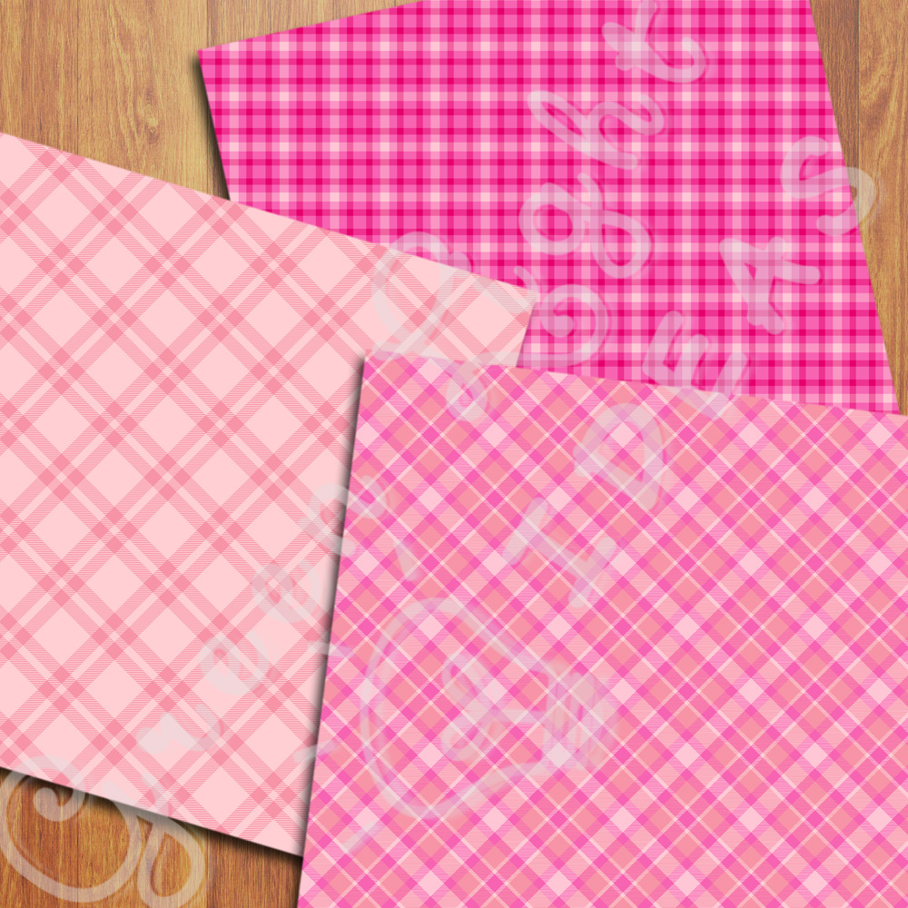 Download Pink Plaid Digital Papers, Plaid Backgrounds