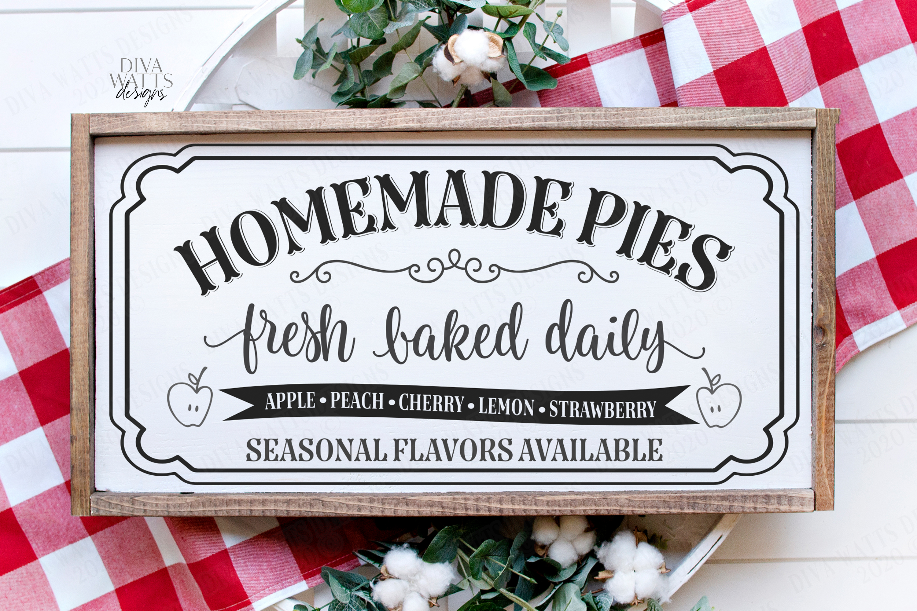 Download Homemade Fresh Pies - Farmhouse Kitchen Sign - SVG DXF EPS