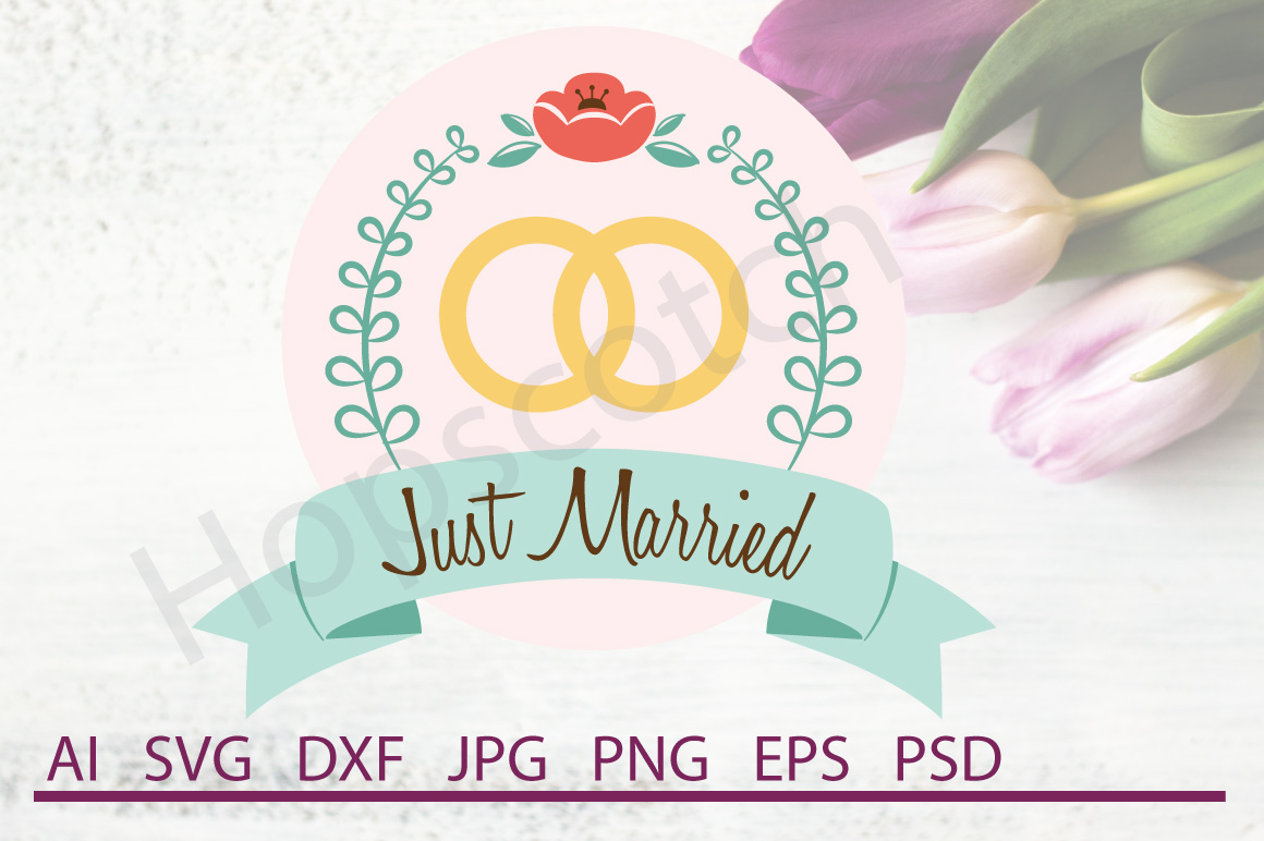 Download Just Married SVG, Wedding SVG, DXF File, Cuttable File ...