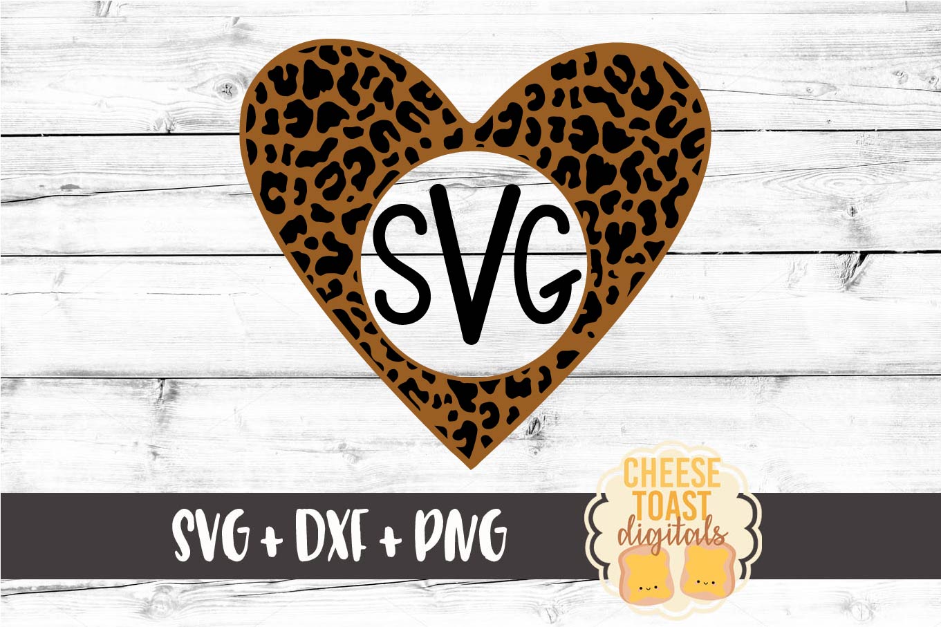 Download Leopard Print Heart Monogram - Valentine SVG PNG DXF Files ...
