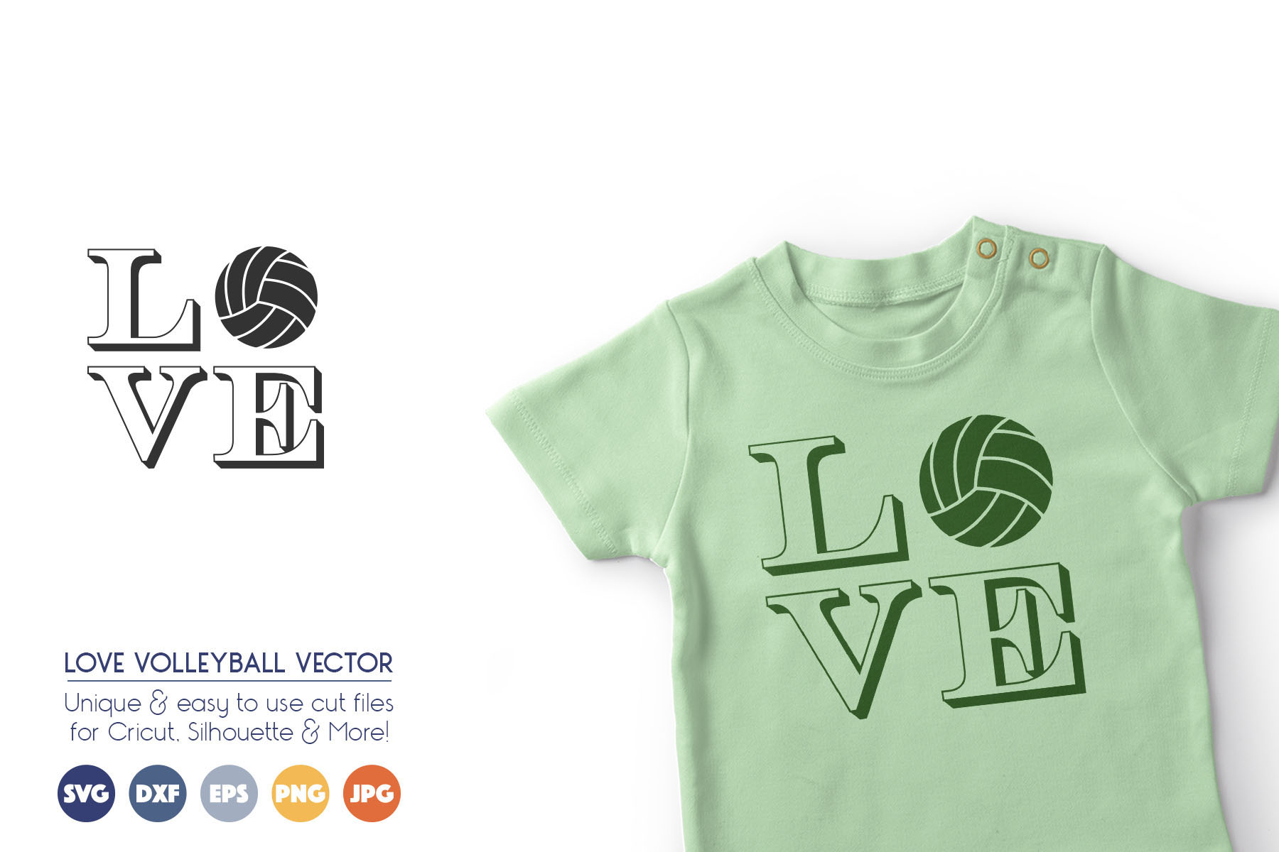 Download Love Volleyball SVG Cut Files