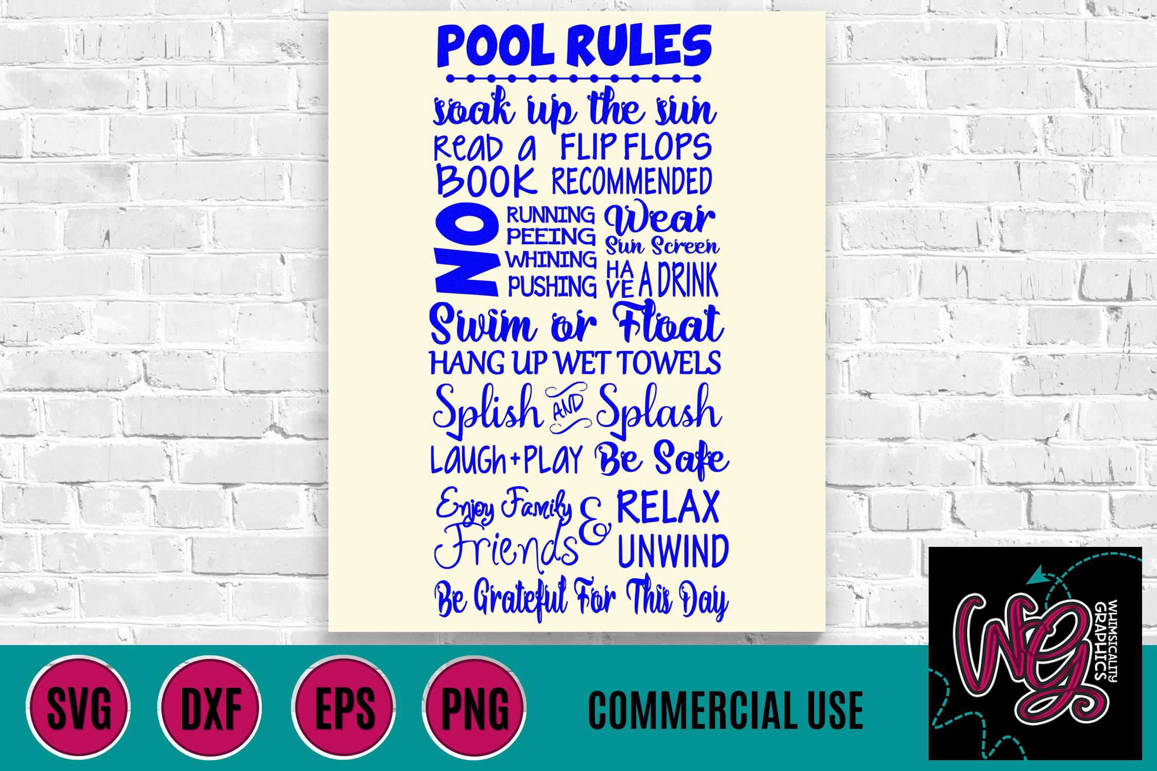 Download Pool Rules Sign SVG DXF PNG EPS Comm (274025) | SVGs ...