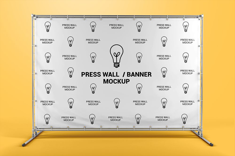 Download Press Wall / Stand Banner Mockup