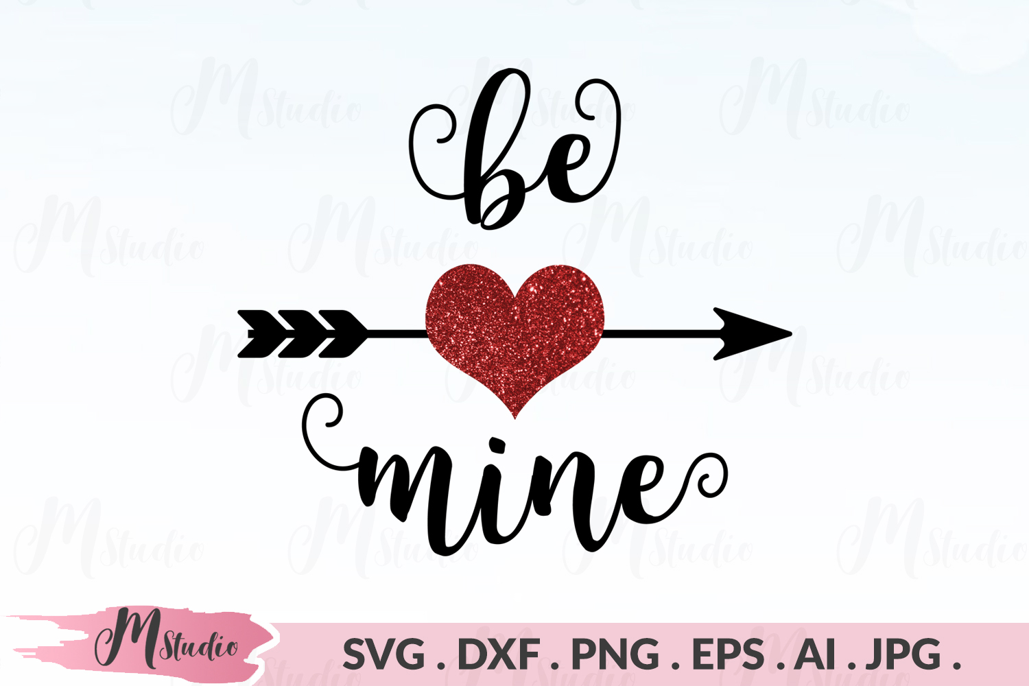 Be mine, Heart arrow Svg