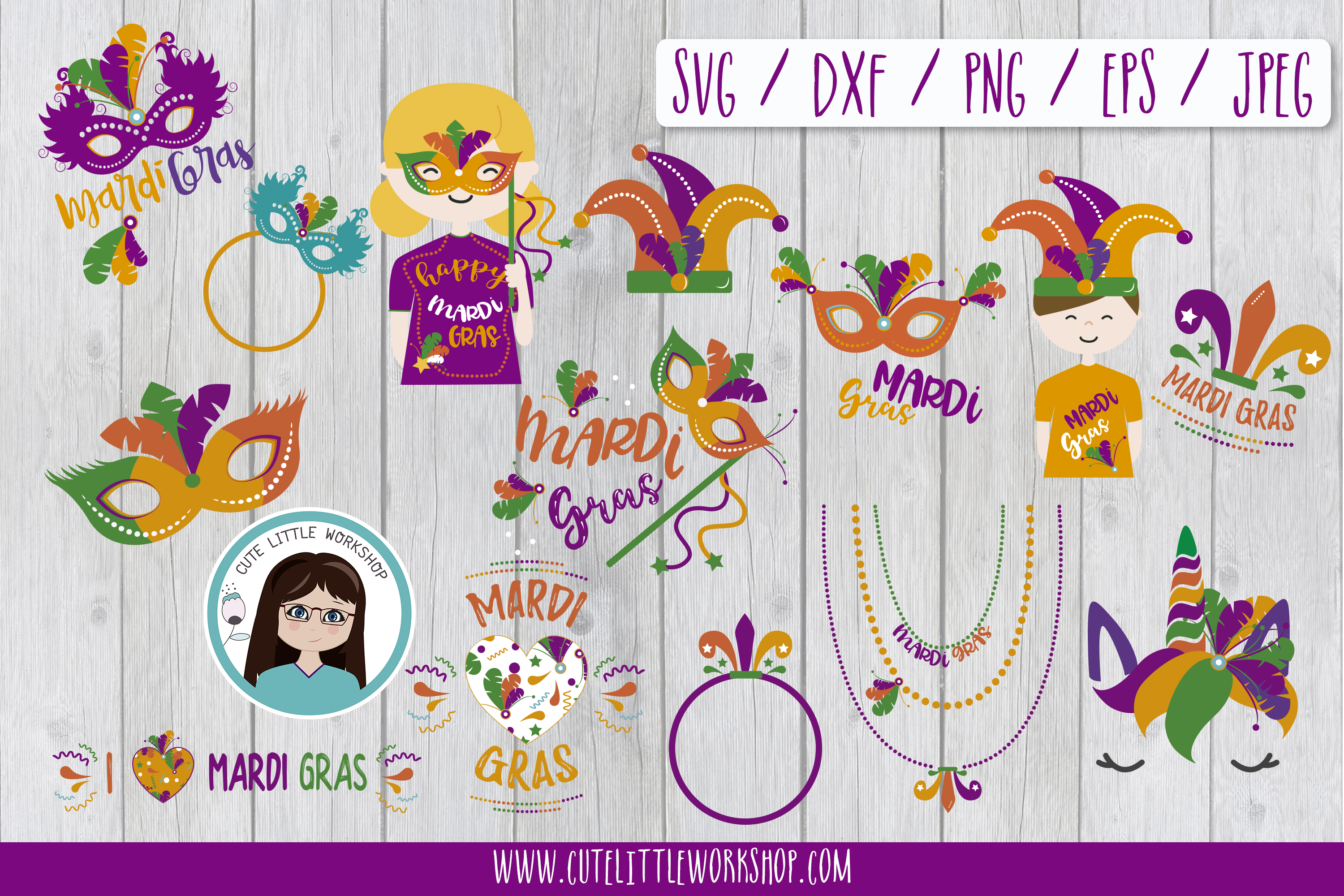 Download Mardi Gras SVG Bundle (233110) | SVGs | Design Bundles