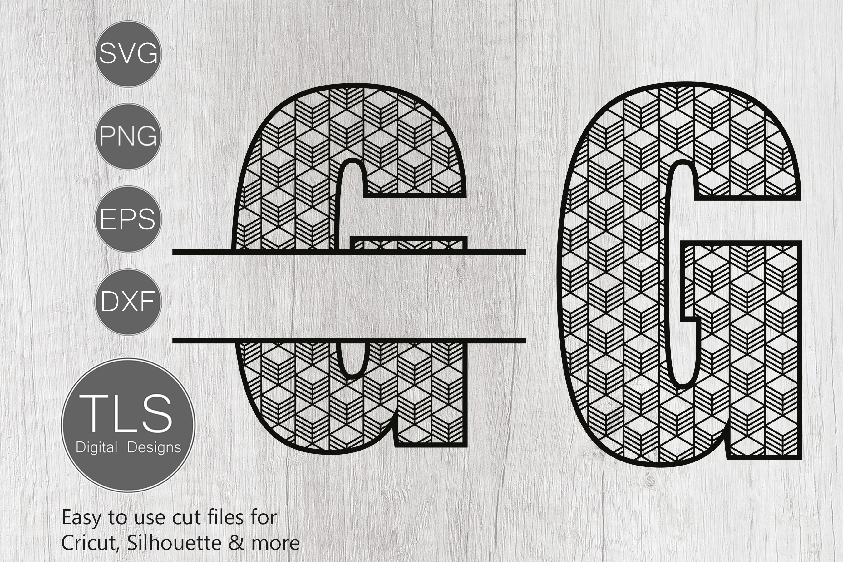 Download Split Monogram Letter G SVG, Geometric Letter G SVG