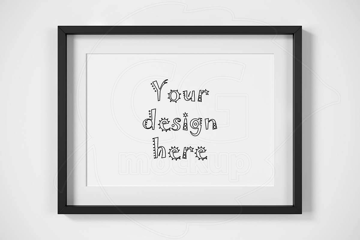 Minimal matted frame A4 mockup