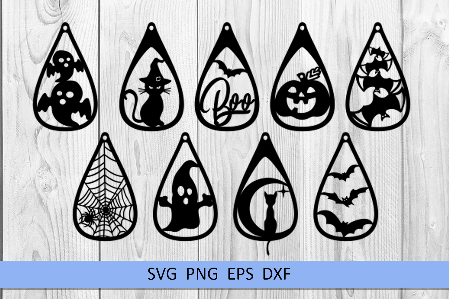 9 Halloween earrings svg Leather earrings svg Necklace svg