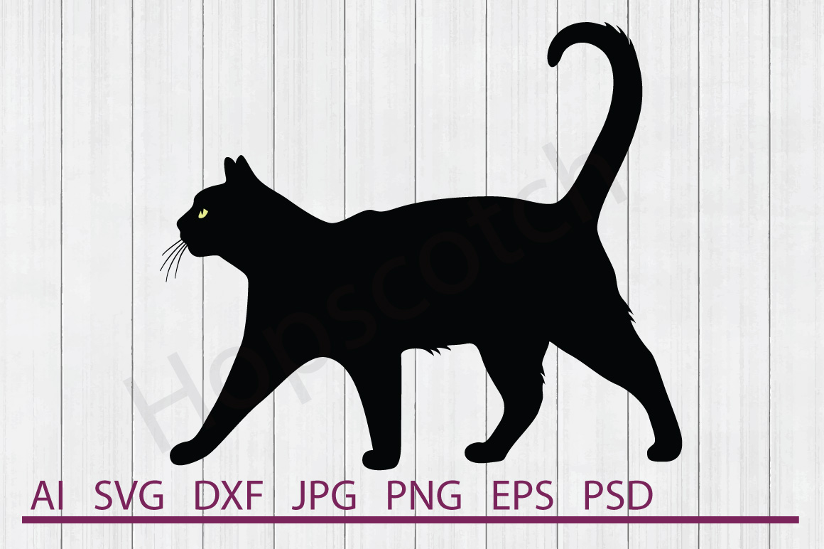 Download Black Cat SVG, Cat SVG, DXF File, Cuttable File