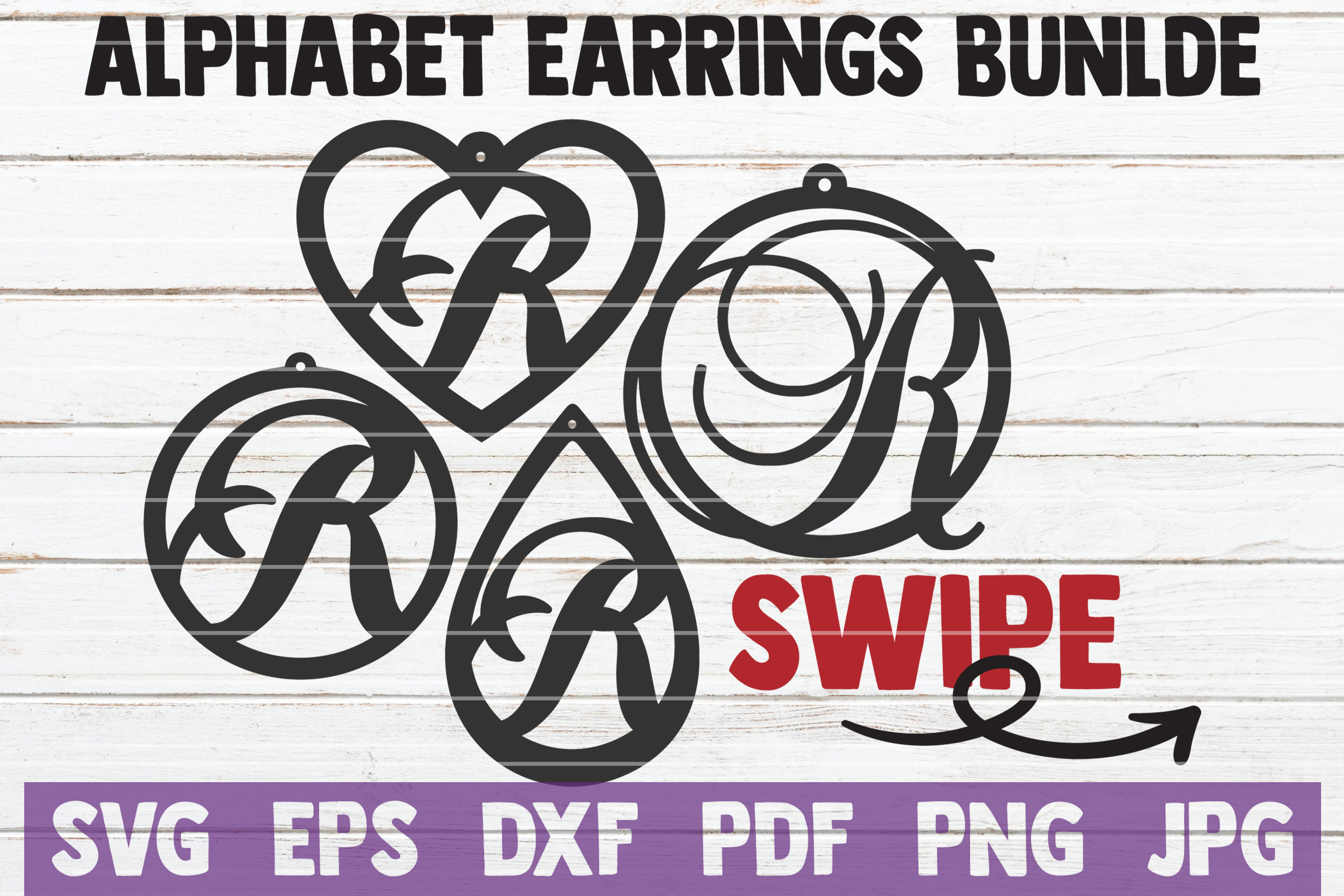 Download Alphabet Earrings Bundle | SVG Cut Files | commercial use ...