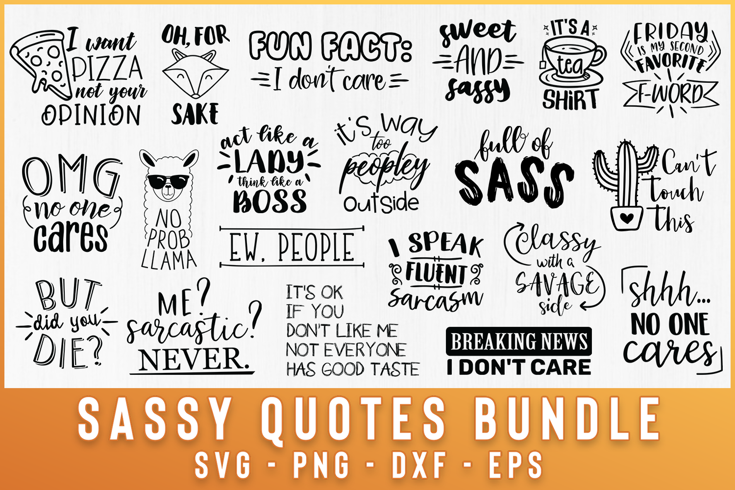 Download SALE! 20 Sassy Quotes Bundle SVG, Funny Quotes bundle svg