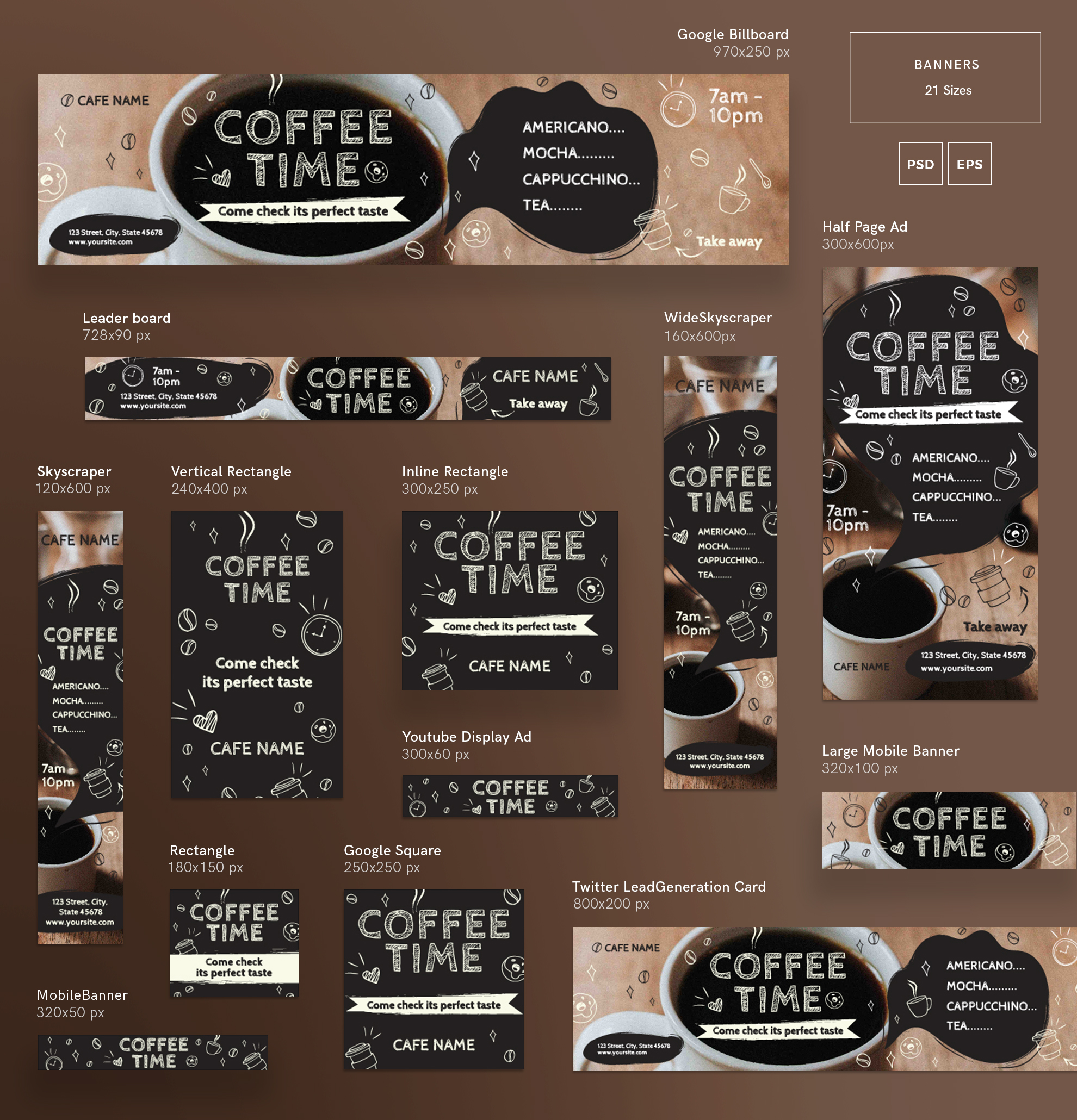 Coffee Shop Design Templates Bundle