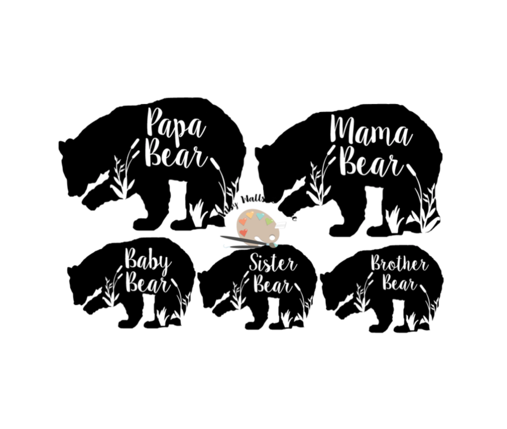 Bear Family Svg Mama Papa Baby Sister Brother Bear Family Svg Mama Papa Baby Sister Brother