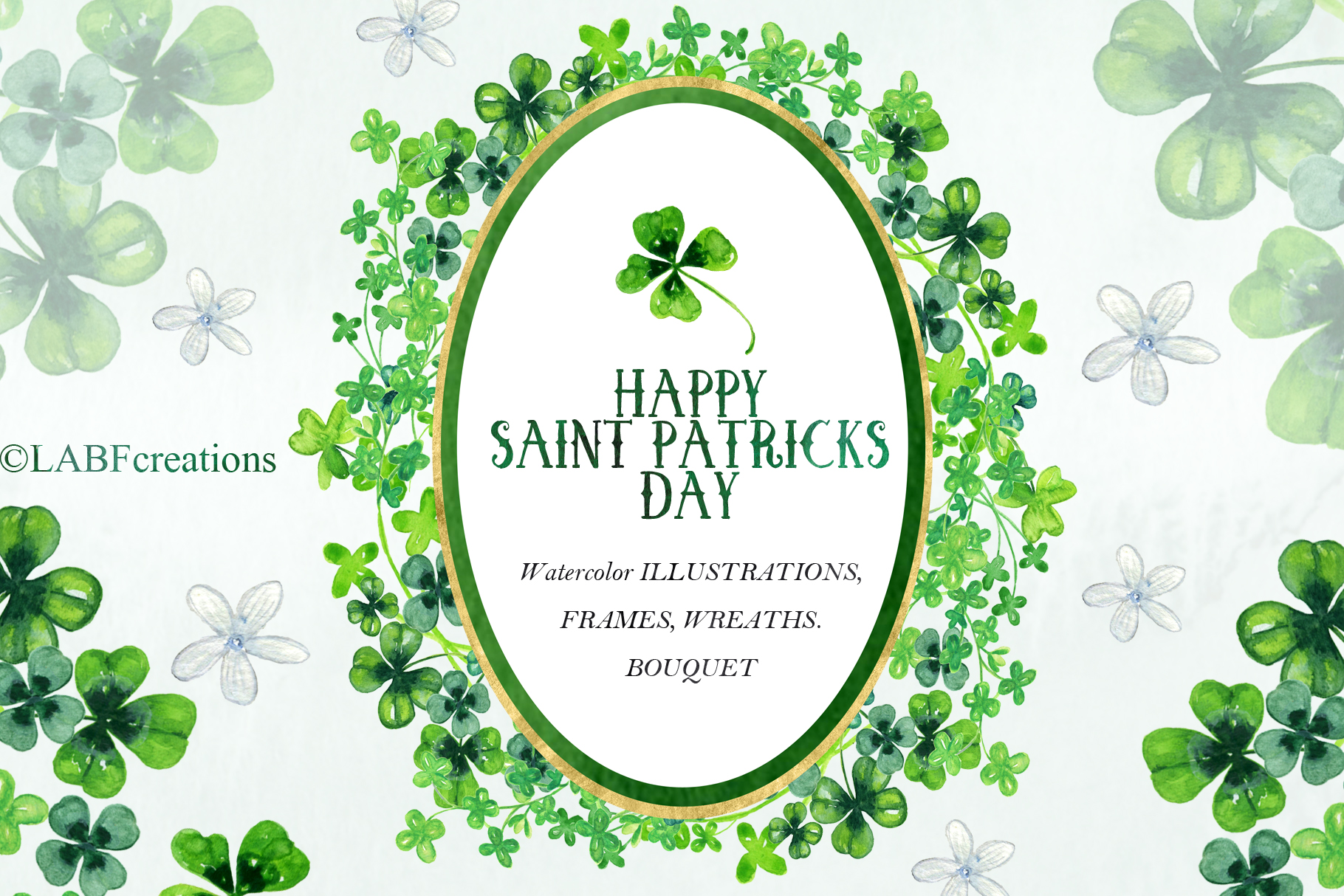 st patricks day watercolor