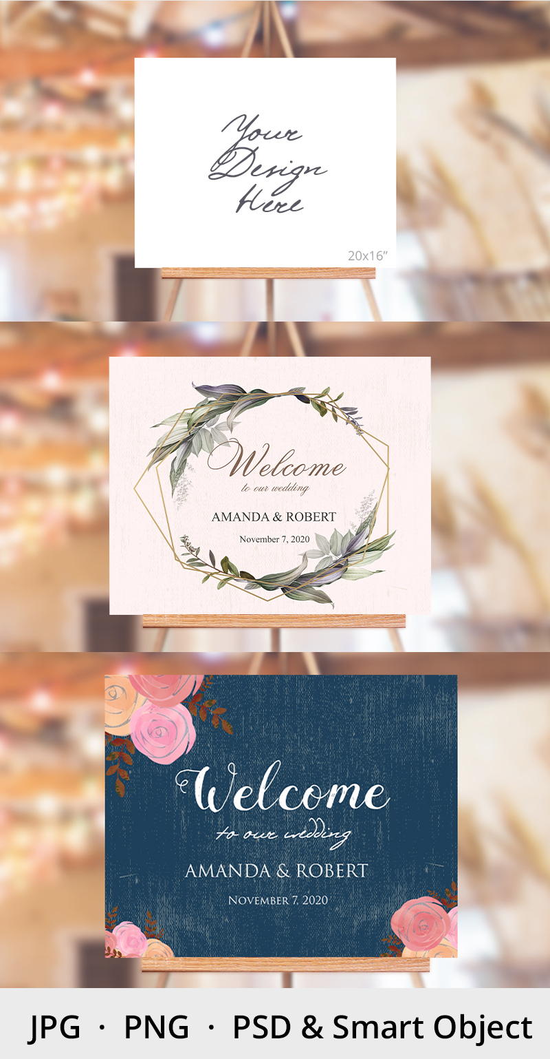 Download Easel Mockup, Wedding Sign Mockup, Welcome sign mockup ...