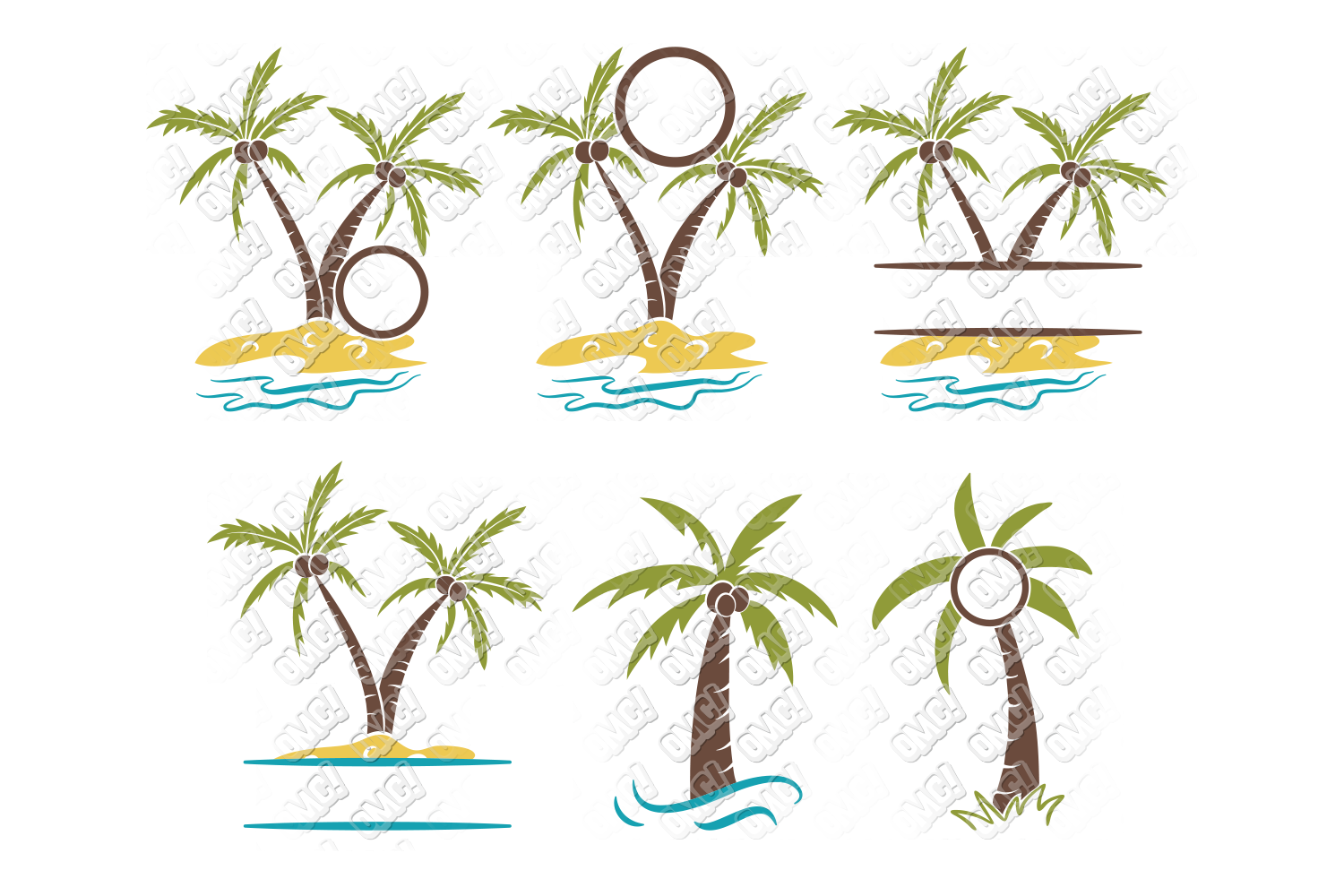 Download Palm Tree SVG Monogram Bundle in SVG/DXF/PNG/JPEG/EPS (104712) | Cut Files | Design Bundles