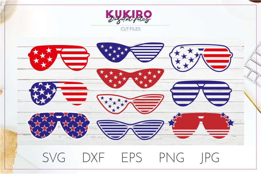 Download Cat eye/ Aviator Sunglasses SVG 4th Of July cut files ...