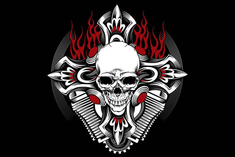 Skull Iron Cross